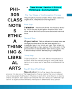 PHI 305 ETHICAL AND LIBERAL ARTS
