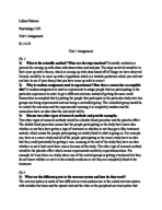 Psychology Midterm Notes