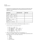 Study Guide for Test 2