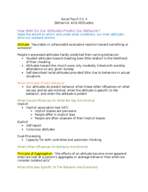 Social Psychology Chapter 4 Notes