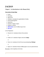 A & P Week One Notes