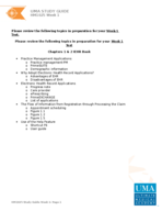 UMA STUDY GUIDE              HM1025 Week 1     Please review the following topics
