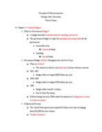 Principles of Macroeconomics Week 8 Notes