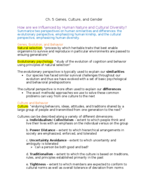 Social Psychology Ch. 5 Notes