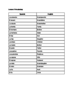 Spanish 111-Vocabulary