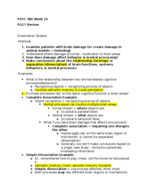 PSYC 380 Week 10 notes