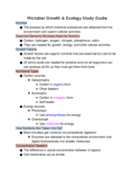 microbial nutrition study guide