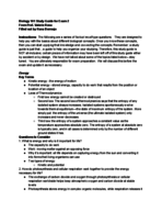 Biology 101 Exam 2 STUDY GUIDE