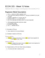 ECON 203 - Week 10 Notes
