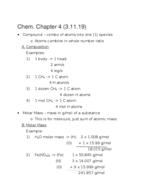 Chemistry week 9 notes