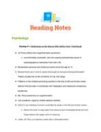 Week 2 Psychology Reading