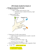 University Physics II: Study Guide for Exam 