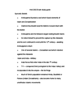 Exam Prep sheet