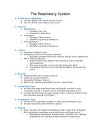 Anatomy & Physiology 2: The Respiratory System 