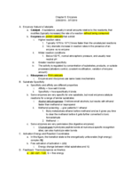 Biochemistry 4511, Chapter 8: Enzymes