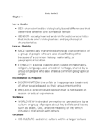 STUDY GUIDE FOR EXAM 2