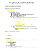 Chapters 5, 6, and 8 Study Guide
