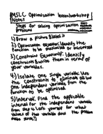Optimization notes 