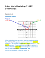 Math Modeling 1101 Exam 3 Study Guide