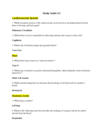 Study Guide - Exam 2