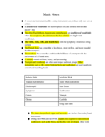 Notes for Music 