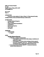 HDFS 202, Class 18 Notes, 3/25/18
