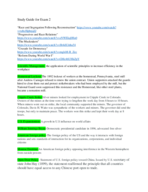 Exam 2 History 1053 Study Guide