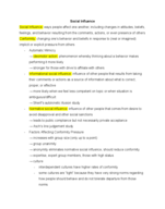 Social Psychology, Week 8 Notes