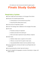 Finals Study Guide- Respiratory System