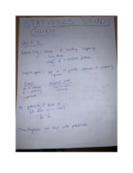 Statistics Study Guide
