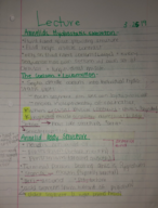 Week Ten General Zoology Lecture Notes 