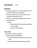 Intro to Geology 4/1-4/5 notes