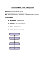 COEN 6312 Study guide for final term exam