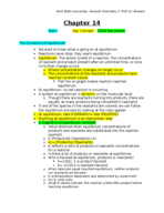 General Chemistry II chapter 14 and 15 notes