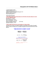 STUDY GUIDE FOR AST 104 MIDTERM 1 - SPRING 2019
