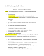 Social Psychology Study Guide 3