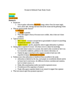 Methods Final Study Guide
