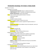 Sociology 1013 Final Study Guide