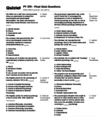 PY 370 - Final Quiz Questions