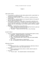 Astronomy, Final Exam Study Guide