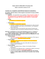 Genetics Final Exam Review