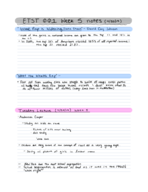 ETST 001 Week 5 Notes