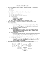 Final Exam Study Guide