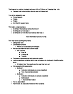 Intro to stats final review study guide
