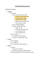 Final Exam Study Guide