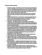 World Politics Midterm Preparation