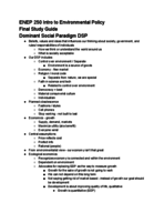 ENEP 250 Final Study Guide 