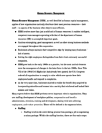 Human Resource Management Chapter 1 Notes
