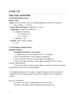 Chem 150, Module 1 notes