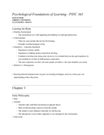 PSYC 365 Class Notes Week 3